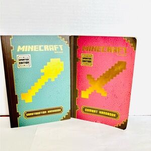 Minecraft Combat Handbook & Construction Handbook Lot 2015 Scholastic Paperback